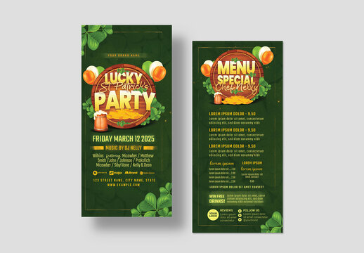 St Patrick Flyer DL Card Layout
