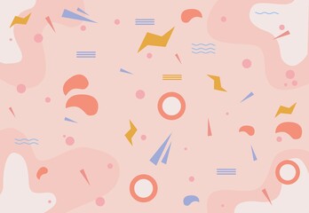 Vector abstract background with different geomentric shapes
