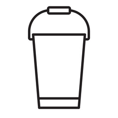 trash can isolated on white