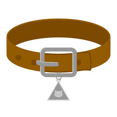 Necklace For Pet Cat Head Logo Medal Silver Basic Shape
