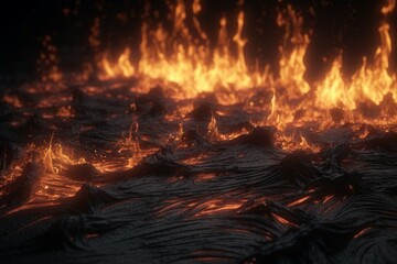 Burning lava active. Generate Ai