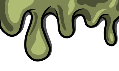 Melted green tea matcha bcakground vector illustration copy space white background