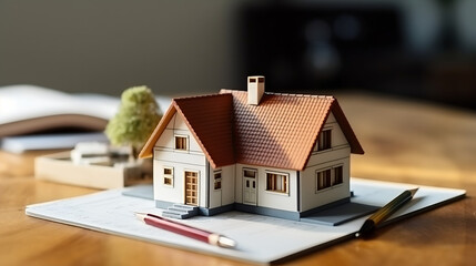 Maison miniature, signature crédit immobilier