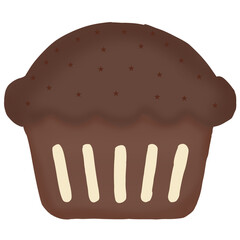 muffin with chocolate