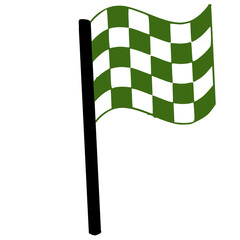 green checkered flag