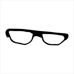 Fototapeta premium reading glasses vector element on white background