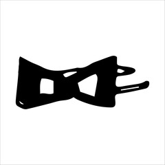 Obraz premium Man bow tie vector element on white background.
