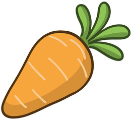 carrot, doodle hand drawn, illustration