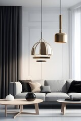 Stylish large space Minimalist modern living room