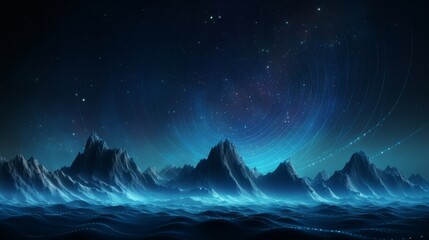 Fototapeta premium Space themed sound wave. Oscilloscope. Waveform. Music sound concept