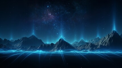 Fototapeta premium Space themed sound wave. Oscilloscope. Waveform. Music sound concept