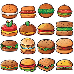 Burger set , Generative Ai