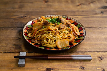 ちくわ入りキムチ焼そば