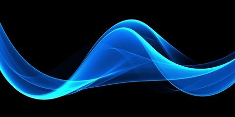 Abstract Wave Line Flowing Beautiful Blue Futuristic Modern Digital Background