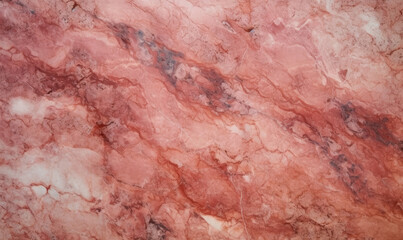 Naklejka premium Texture of red marble background. Mineral stone wallpaper. For banner, postcard, book illustration. Created with generative AI tools