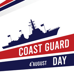 Happy coast guard day vector © bardockstudio
