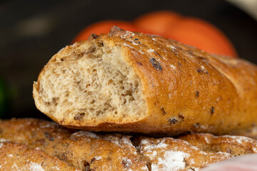 soft fresh bread with the addition of various grains and cereals