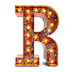 number seven made of stars