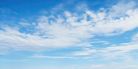 Summer sky. Blue and white cloudscape. Nature beauty. Abstract sky with clouds. Sunlight beautiful view