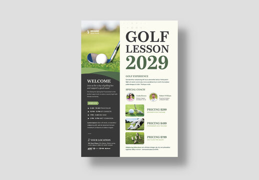 Golf Lesson Flyer Layout