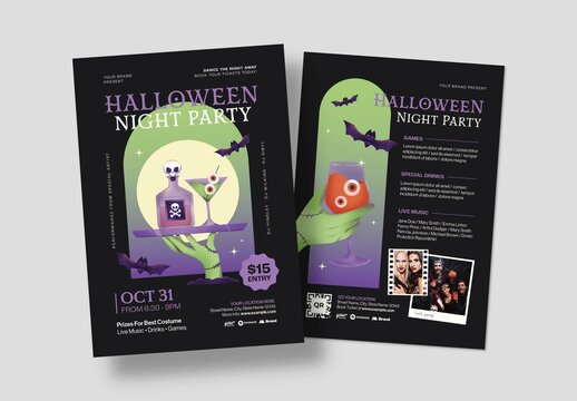 Halloween Flyer Poster Layout