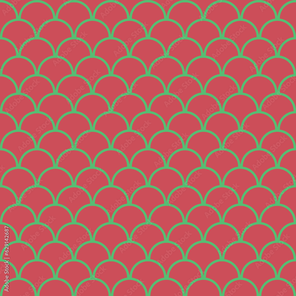Poster seamless pattern with red and green circles. vector illustration.