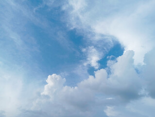 blue sky background with white clouds during day .Abstract white cloud and blue sky in sunny day texture background,Light cloudy texture. Sunny day concept. Vector illustration,