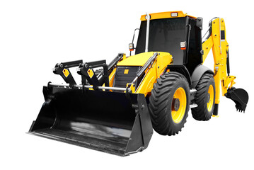 Fototapeta premium Earth moving machine transparent