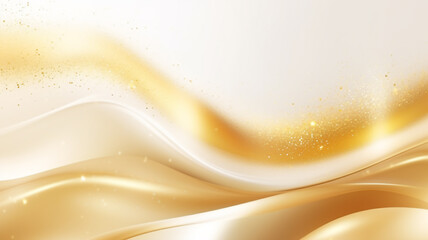 Abstract luxury gold color glitter  shiny on white background
