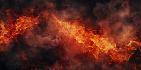 Grunge fire textures background, Grunge wall with blazing fire, LAVA structure. Earth Concept, generative ai - obrazy, fototapety, plakaty