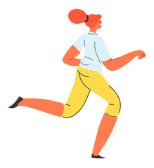 Fototapeta na wymiar Jogging woman, running cardio exercise for health