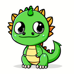 cute green dragon