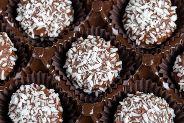 Chocolates with coconut sweet filling