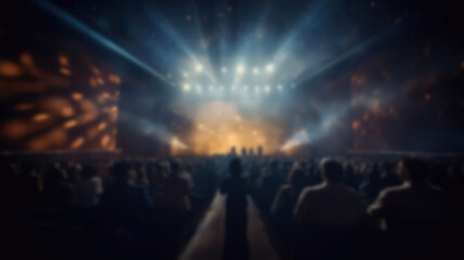 award ceremony shows people on stage during a blurry event