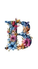 "Floral Flourish: A Letter Blooms with Beauty" | Generative AI Artwork | Creative Concept Design 