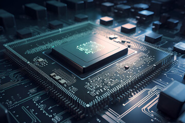 K&uuml;nstliche Intelligenz Computer Chip.
