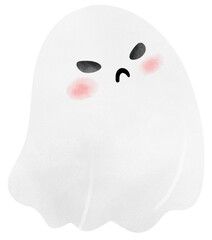 Cute Watercolor Halloween Ghost