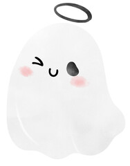 Cute Watercolor Halloween Ghost
