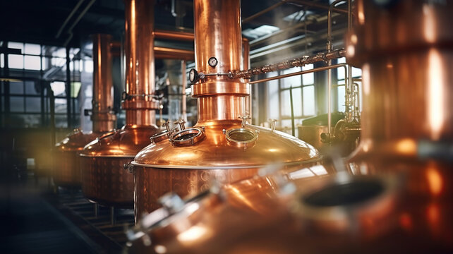 Industrial equipment used in brandy production