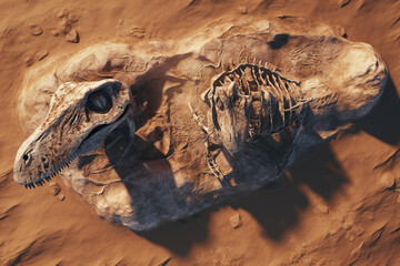 Fototapeta premium dinosaur fossils 3d rendering element