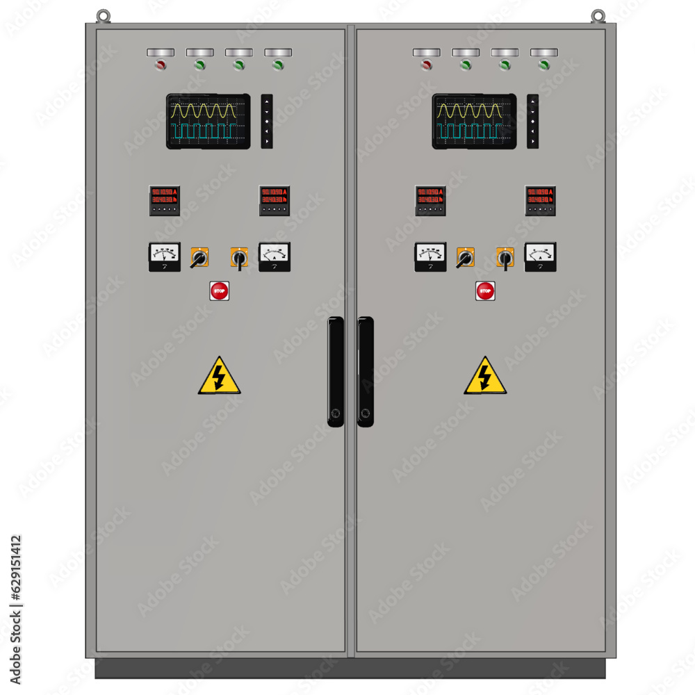 Fototapete control panel. production control panel and control of computer devices. touchpad. vector graphics