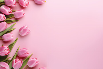 Fototapeta na wymiar Pastel tulip flower close-up for background.GenerativeAI.