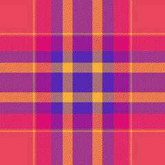 Fabric textile tartan of check background seamless with a vector pattern plaid texture.