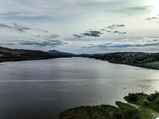 Fototapeta premium aeriel view of a lake