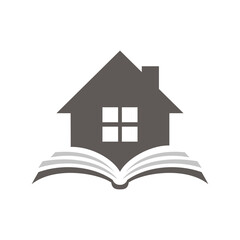 house book vector logo template