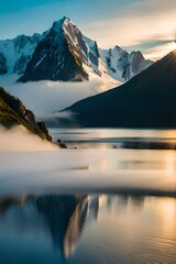 Fototapeta na wymiar lake in the mountains New Zealand landscape Nature