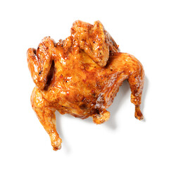 Air fryer crispy chicken  isolated on white background