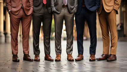 Group of successful confident business people in smart.