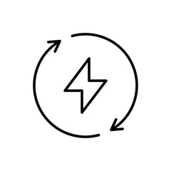 Renewable energy line icon. Editable stroke