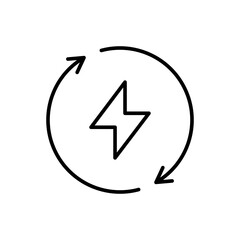 Renewable energy line icon. Editable stroke